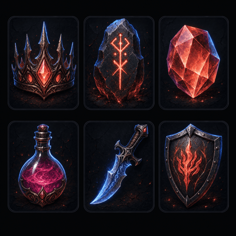 Emberfall concept symbols